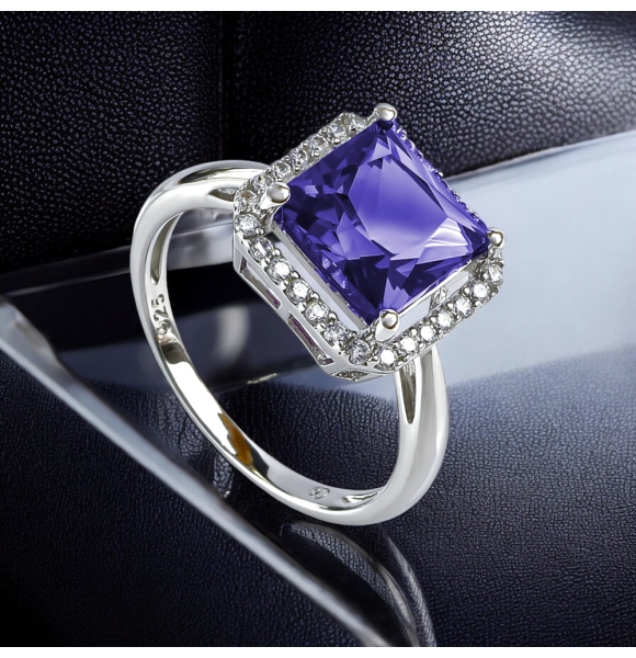 Anillo de Tanzanita con Plata