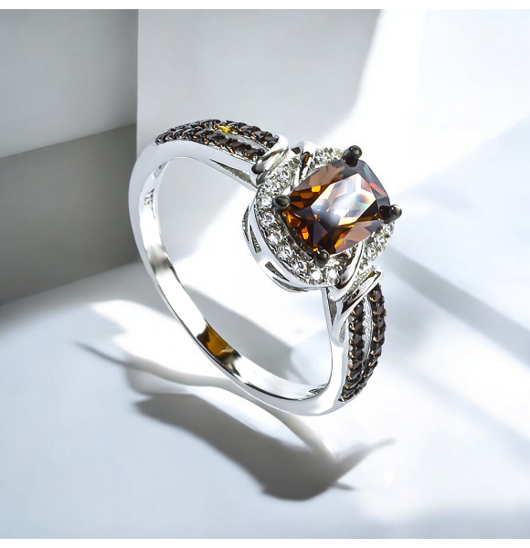 Anillo de Diamante Chocolate