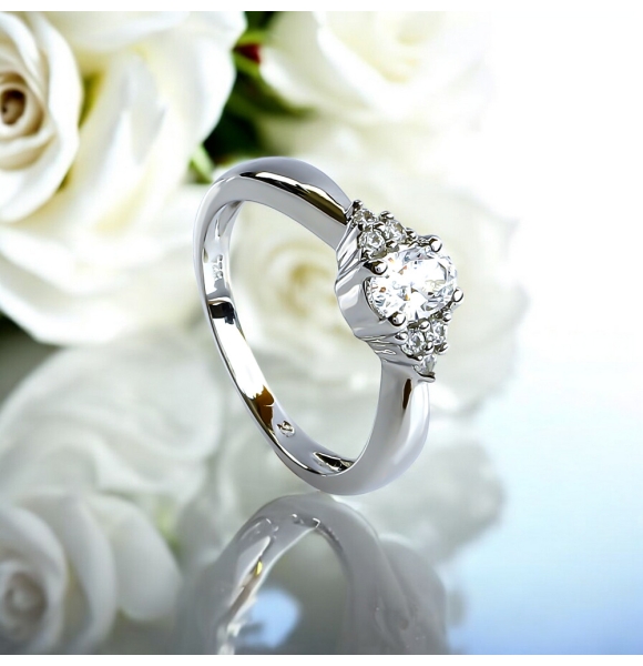 Anillo de Compromiso Con Plata 925