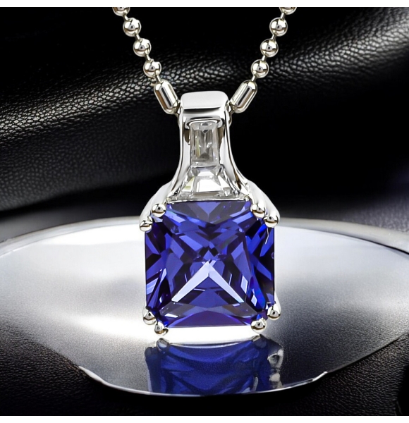 Colagante de Tanzanita Con Plata