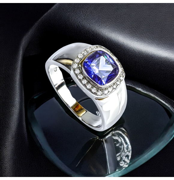 Anillo de Caballero con Tanzanita