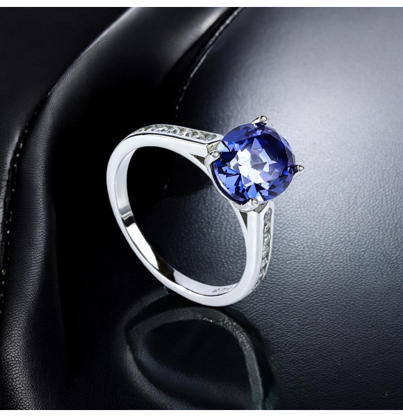 Anillo de Plata Tanzanita Compromiso