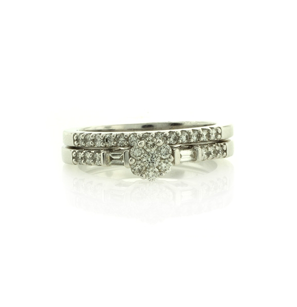 14K White Gold Diamond Ring 0.50 Carat