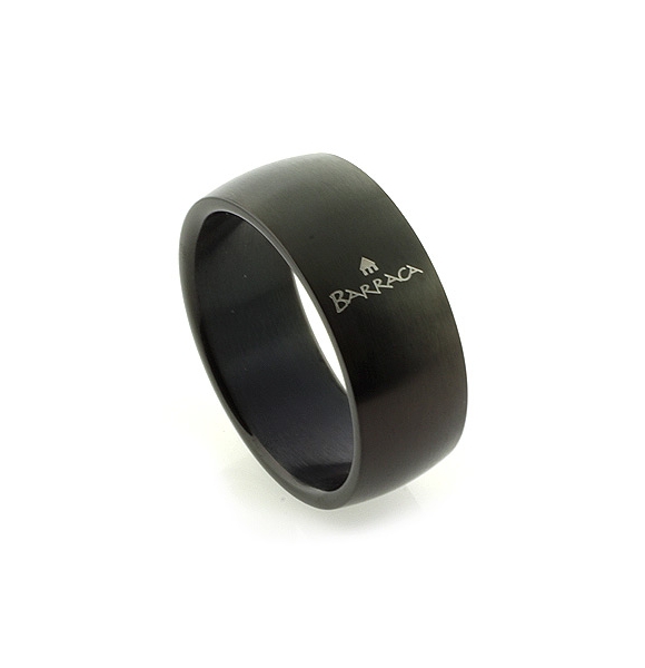 Anillo Negro de Acero Inoxidable Barraca