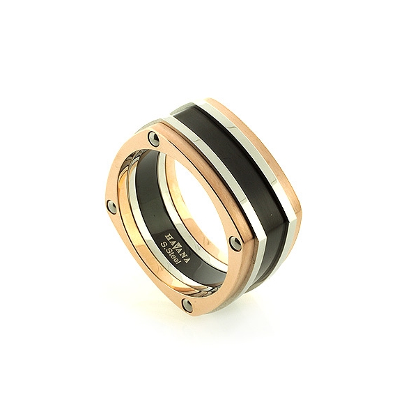 Anillo Cuadrado de Acero Inoxidable