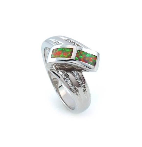 Anillo de Plata con Opalo Rosa