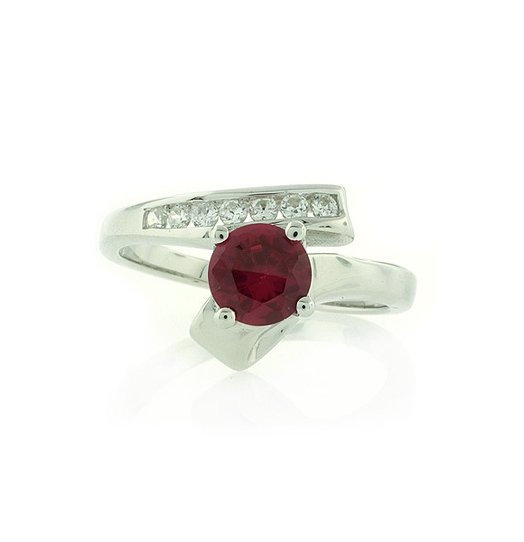 Sterling Silver Ruby Ring