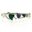 Brazalete de Plata .925 con Tanzanita y Opalo