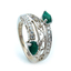 Anillo de Plata con Cuarzo de Esmeralda
