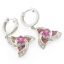 Hermosos Aretes de Plata .925 con Zafiro Rosa y Ópalo