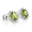 Elegantes Aretes de Plata de Ley .925 con Peridoto