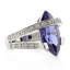 Anillo Elegante de Plata y Tanzanita
