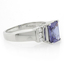 Beautiful Emerald Cut .925 Silver Tanzanite Ring