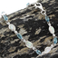 Alexandrite and White Opal Sterling Silver Bracelet