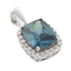 Dije de Plata de Ley con Alejandrita Bicolor ( Verde/Azul )