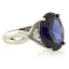Magnífico Anillo de Plata con Zafiro Azul