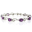 Pulsera de Plata de Ley con Gemas de Alejandrita Bicolor