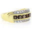 Anillo de Plata con Baño de Oro y Gemas de Topacio Ahumado