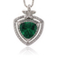 Elegante Dije de Plata Fina .925 con Esmeralda
