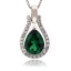 Hermoso Dije de Plata .925 con Esmeralda