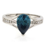 Anillo de Plata Fina con Alejandrita ( Verde/Azul )