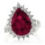 Anillo Elegante de Plata .925 con Rubi