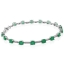 Elegante Pulsera de Esmeralda en Plata de Ley .925 Elegante Pulsera de Esmeralda en Plata de Ley .925