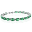 Preciosa Pulsera de Plata .925 con Esmeralda