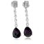 Mystic Topaz Dangling Silver Earrings