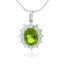 Dije de Plata Fina .925 con una Piedra de Peridoto