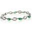 Elegante Pulsera de Plata de Ley .925 con Esmeralda