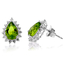 Hermosos Aretes de Peridoto en Plata de Ley .925