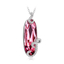 18K White Gold Plated Brilliant Pink Swarovski Necklace