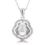 Collar Concha Blanca Swarovski con Baño de Oro Blanco 18K