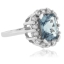 Precioso Anillo con Aguamarina en Plata de Ley