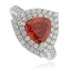 Anillo de Ópalo de fuego con corte Triangular en Plata .925 Anillo de Ópalo de fuego con corte Triangular en Plata .925