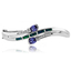 Brazalete de Plata .925 con Tanzanita y Opalo Australiano