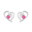 Aretes de Swarovski con Rodio en Forma de Corazón