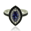 Anillo de Plata con Piedra Preciosa de Tanzanita en Corte Marquesa