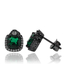 Preciosos Aretes de Plata Negra Con Esmeralda