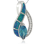 Dije de Ópalo y Topaz Azul con Plata de Ley