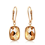 Elegantes Aretes de Cristal Swarovski Color Dorado