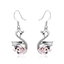 Aretes de Swarovski con Rodio en Forma de Cisne Color Blanco