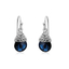 Aretes Corte Pera de Cristal Swarovski Color Azul
