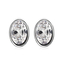 Beautiful Sterling Silver White Swarovski Stud Earrings