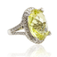 Hermoso Anillo de Oro Blanco 14K con Citrina Natural