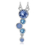 Precioso collar con cristal Swarovski en tonos azules