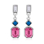 Aretes de Cristal Swarovski Rosa