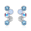 Aretes de Swarovski en Forma de círculos tonos en Azul