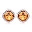 Hermosos Aretes con Baño de Oro Rosa 18K